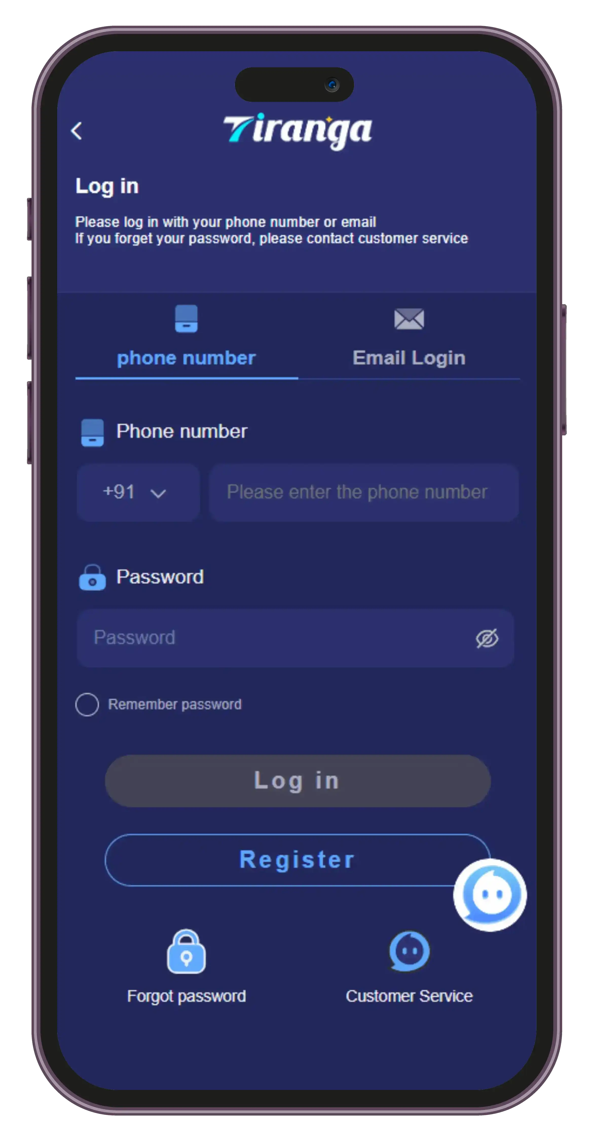 TirangaLottery login screen guide for Indian users